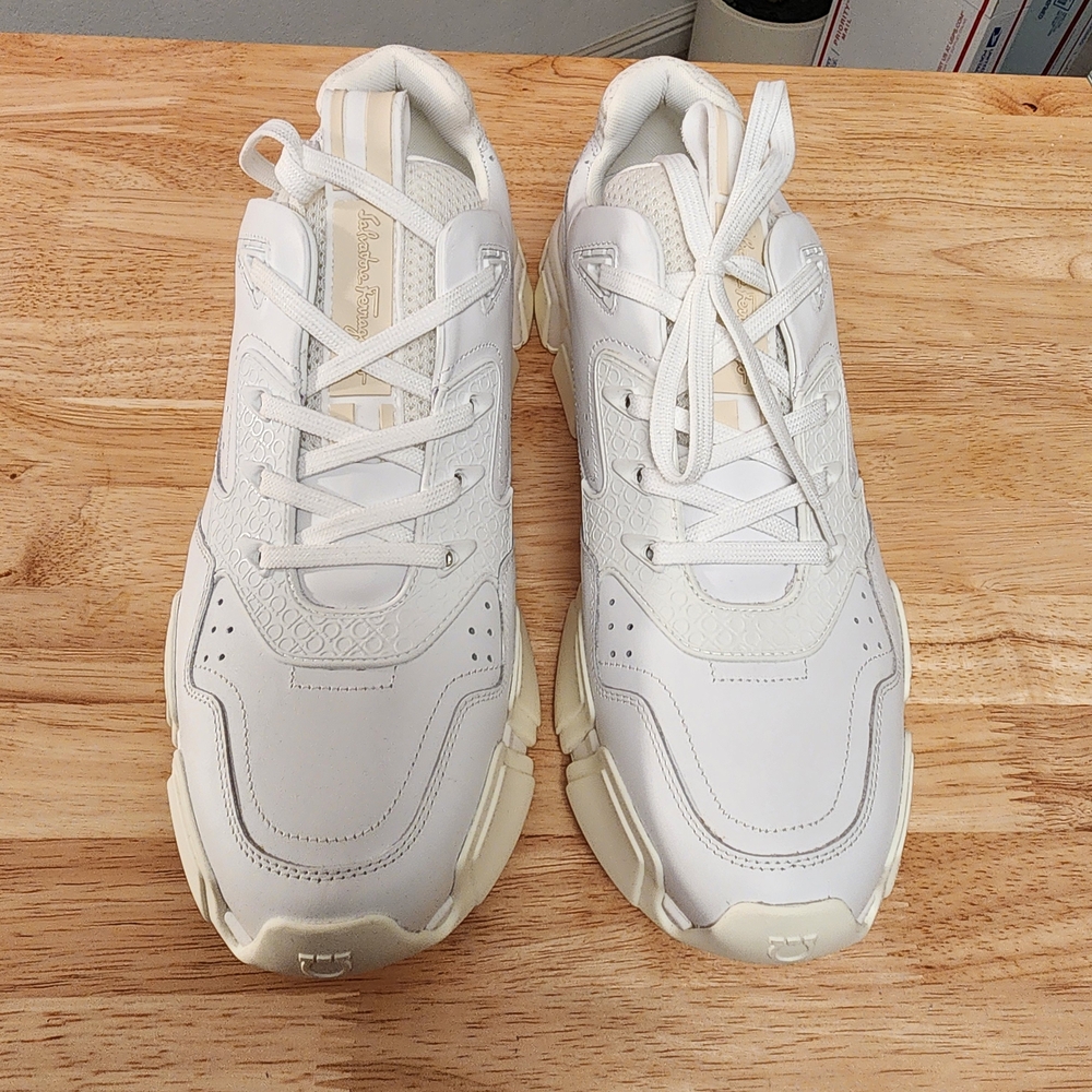 Salvatore Ferragamo White Sneakers - Picture 6 of 12
